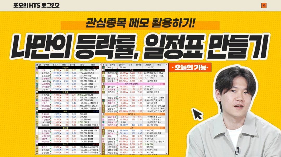 [포모의 HTS 로그인2] 12강. 관심종목 메모 활용 Tip