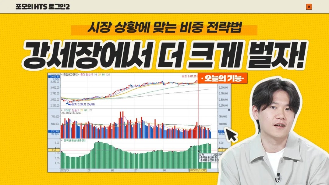 [포모의 HTS 로그인2] 14강.강세장에서 크게 벌고 약세장에서 조금 잃자!